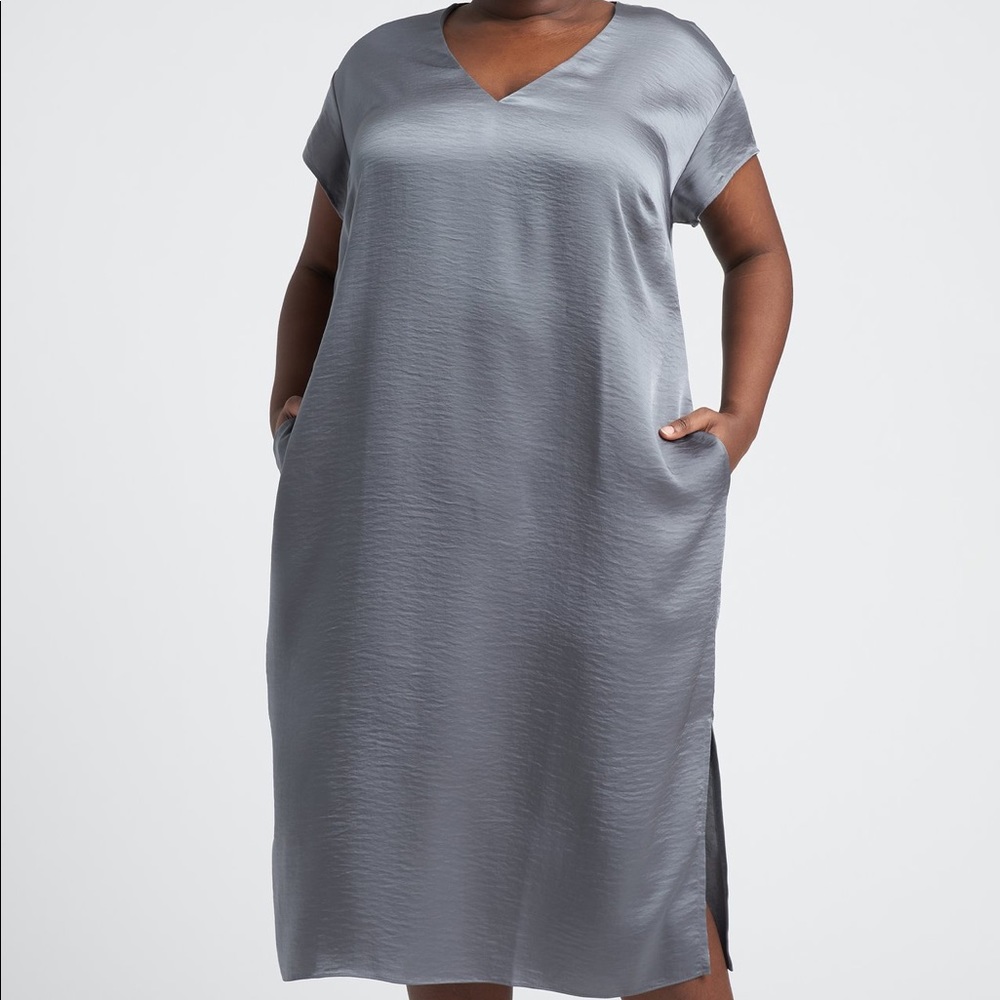 Universal Standard Cindy Satin Midi Dress